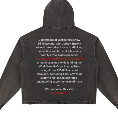 Vintage Washed Frayed-Hem Hoodie